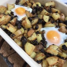 Black pudding hash