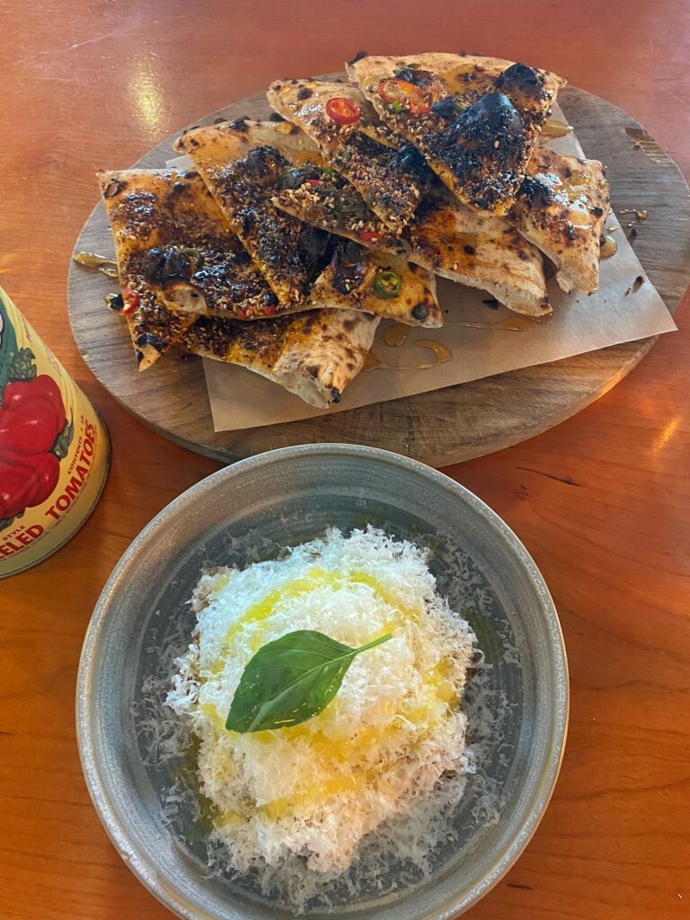Za'tar and burrata dishes